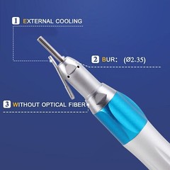 Dental Surgical Straight Handpiece 1:1 Nose Cone W/ External Irrigation Pipe SA
