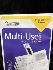 Spectrum Multi-Use Legal size paper 8.5”x 14” NEW IN PACKAGE 500 Sheets