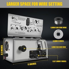 SIMDER MIG Welder 140A Flux Core Welder MIG/Stick 2 in 1 Welding Machine Gasl…
