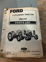 FORD PARTS LIST 1953 / 64 4 CYLINDER TRACTOR (PA-8800-C)
