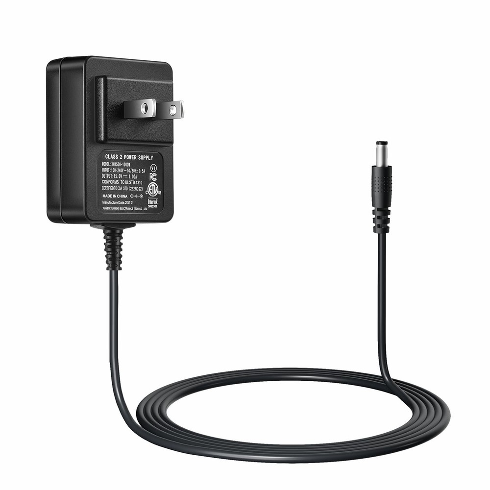 15V 1A Power Supply Adapter Compatible with Litter Robot2 3 4 1-Pack, black