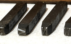 Antique YOUNG BROS. STAMP WORKS Alphabet Steel Stamp Set Type II US Govt 3/16