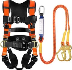Safety Harness Fall Protection – Roofing Harness Kit Men Full Body Construction