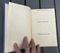 Vintage desktop staionery junk journal diary day book memo Year Book 1932 blank
