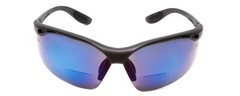 Calabria 91348 BIFOCAL Safety Glasses Z87 Impact Rated Black & Blue Mirror +1.50
