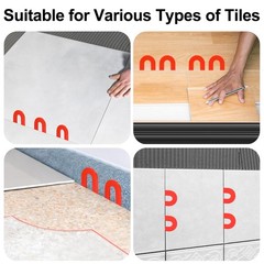 Horseshoe Shims Tile Spacers 1/8 Inch (3mm) 400Pcs U-Shaped 1/8″-400 Pcs, Red