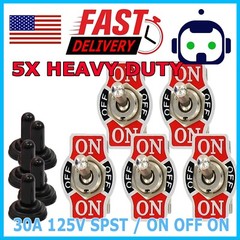 X5 Toggle Switch Heavy Duty 20A 125V SPST 3Terminal ON/OFF/ON Car Waterproof