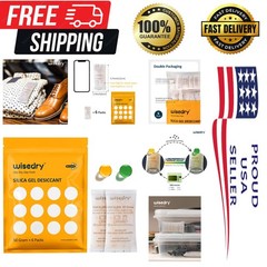 6-Pack 50g Rechargeable Silica Gel Bags with Color Change Indicator for Safety