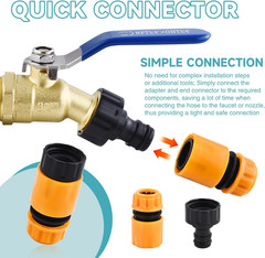 275-330 Gallon IBC Tote Tank Adapter,3-Size IBC Tote Hose Adapter, 2.44″ Fine, 2