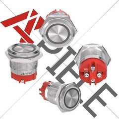 22mm Latching Push Button Switch 12V On Off Waterproof Stainless Steel Shell