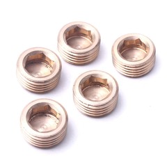 20Pcs Brass 1/8″ 1/4″ 3/8″ 1/2″ NPT Brass Internal Hex Thread Socket Pipe Plug
