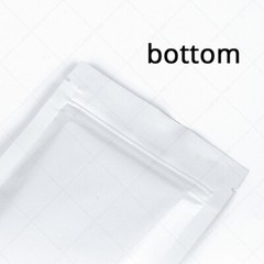 Assorted Size Matte Two Sided White Foil Mylar Stand Up Zip Lock Pouch Bag B02