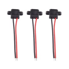 USB Type C Pigtail Cable 24AWG USB C Female Plug to 2 Pin Bare Wire Open End