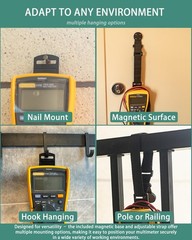 BOCEUC Magnetic Hanging Strap for Fluke Multimeter 115, 116, 117, 175, 177, 1…