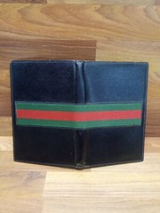 Authentic Vintage GUCCI Black Leather Notebook Address Book PLEASE READ DESCRIPT