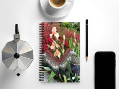 Blank Journal 5.5 × 8.5 Inches, Garden Angel – Irises, Spiral Bound, 140 Pages