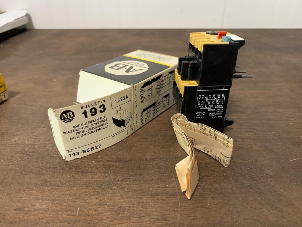 One (1) Allen Bradley 193-BSB22 Bimetallic Overload Relay 1.5-2.3A, NOS