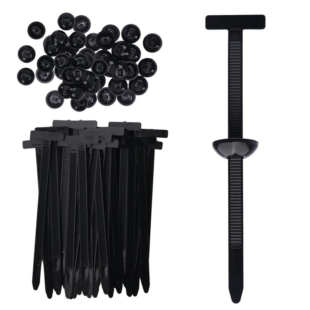 100 Nylon Universal Self Locking Cable Tie Buckle for Car Easy Install