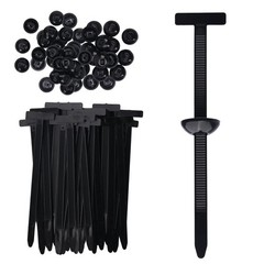 100 Nylon Universal Self Locking Cable Tie Buckle for Car Easy Install