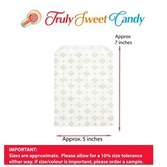 Candy Stripe Paper Bags Party Sweet Treat Buffet Gift Shop Coloured 5″x7″ Polka