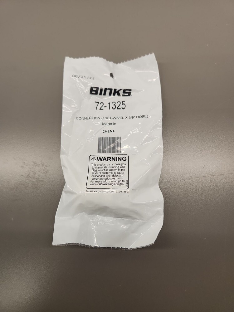 Binks 72-1325 1/4″ Swivel Connector x 3/8″ Hose Fitting – Lot of 10pcs