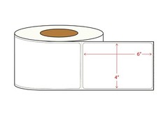 4000 4×6 Direct Thermal Shipping Labels – 4 Rolls – 3″ Core – 1000 Per Roll
