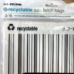 So-Mine Sandwich Bags BPA Free Recyclable No Plastic New Pack of 25