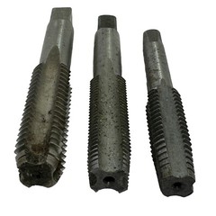 Lot of 3 Straight Flute Taps Champion 9/16in-18 NF HSS USA , 5/8in-11 NC GH3