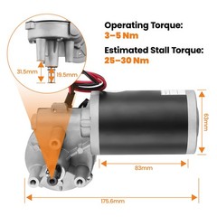 Speed Reducing High Torque Electric Gear Motor Worm Gearbox DC 24V for Copiers