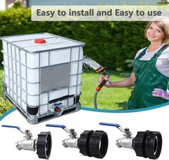3-Size IBC Tote Adapter, 275-330 Gallon IBC Tote Tank Fittings 2.44″ Fine、2“Fine