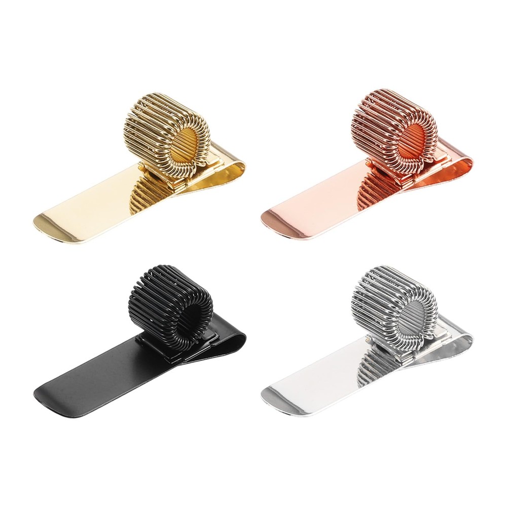 PATIKIL 4Pcs Pen Holder Clips, Metal Clip 1.57 x 0.47 inches, 4 Color