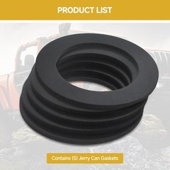 5Pack Jerry Can Gaskets Rubber, 3.35 inches (85.2mm) Outer, 2.25 inches (57.1mm)