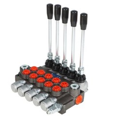 5 Spool 13 GPM 3600 PSI Hydraulic Control Valve Double Acting SAE Ports New