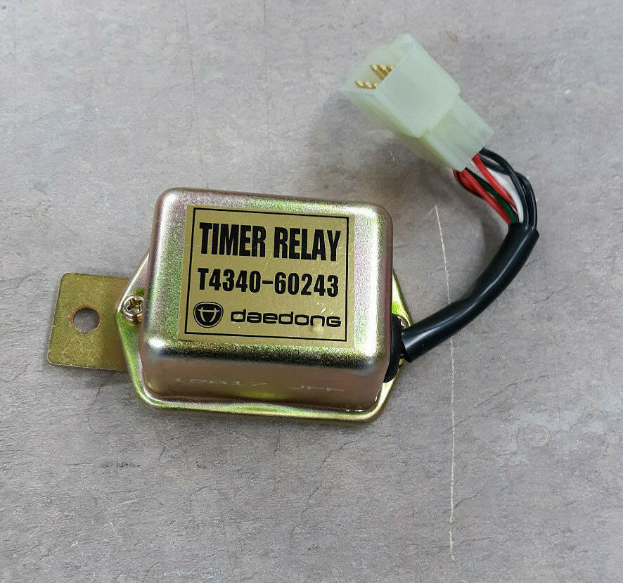 New OEM KIOTI T4340-60243 Timer Relay For DK35, DK40, DK45, DK50, DK551 Models