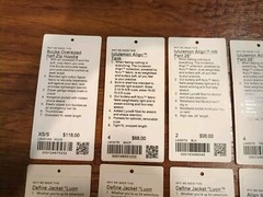 Set of 12 Lululemon tags – Read Description