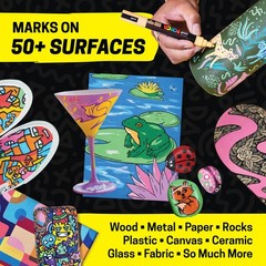 Posca Exclusive Acrylic Paint Markers Gift 1 Count (Pack of 62), Multicolor