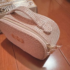 Christian Dior 2025 limited pouch bag Holiday Cosmetic Bag Gold