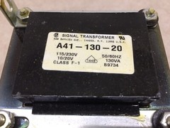 Signal Transformer A41-130-20 115/230V 10/20V 50/60Hz 130A B9734 Bel A41 Series