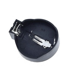 New Button Coin Cell Battery Socket Holder Case Black CR2025 CR2032 Set of 20