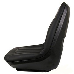 6669135 One New Black Vinyl Seat with Slide Tracks Fits Bobcat Models A220 A300