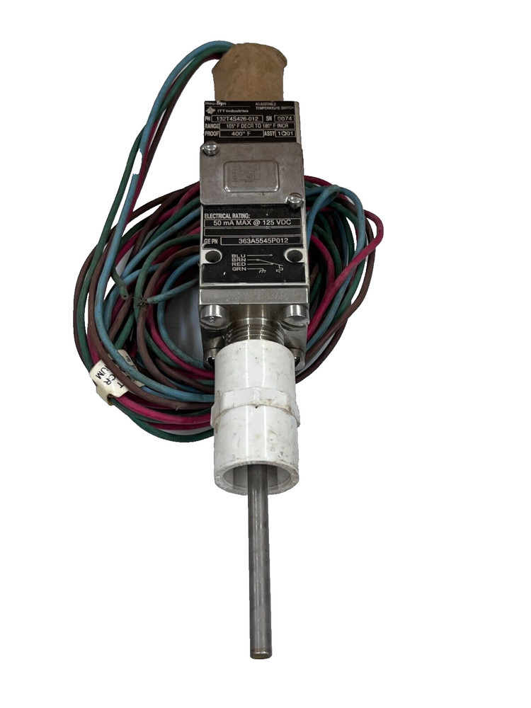 ITT Neo-Dyn 132T Series 132T4S426-012 Temperature Control Switch set @ 175°F dec