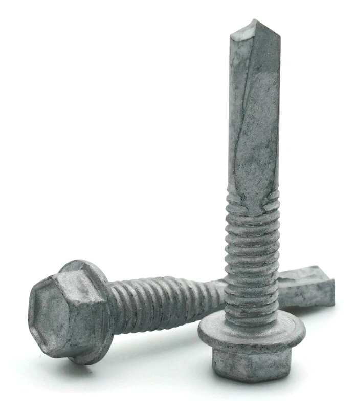 1/4″-28 Hex Washer Head Self Drilling Screws TEK-5 Climaseal – All Length & Qtys
