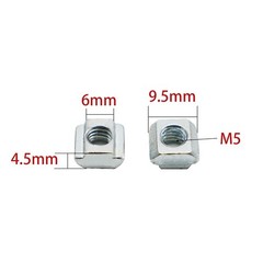 Iverntech 8pcs Corner Bracket 37x50mm for 2040 Aluminum Extrusion 2040, Black