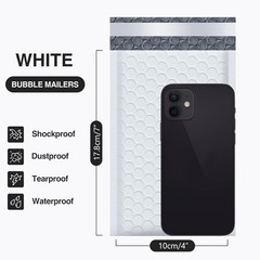 White Bubble Mailers 4×7 Inch Padded Envelope Shipping Bags 50/100 pcs