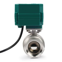 U.S. Solid 1 1/2 inch Motorized Ball Valve with US Plug Stainless Steel 110V AC
