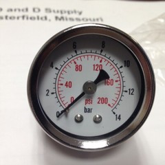 Pro-Source 2205002522JP, 1/4″, 0-200 PSI, Heavy Duty Compresser Pressure Gauge