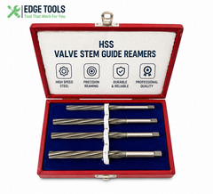 HSS Valve Stem Guide Reamers Set 5 Pcs 1/4″ 9/32″ 5/16″ 11/32″ 3/8″ EDGE TOOLS