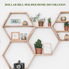 LONCHDAN 2Pcs Dollar Bill Frame Display Acrylic Transparent-2