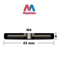 Strong 4-Piece Mounting Magnets – 30LBS Power with Water-Repellent Coating
