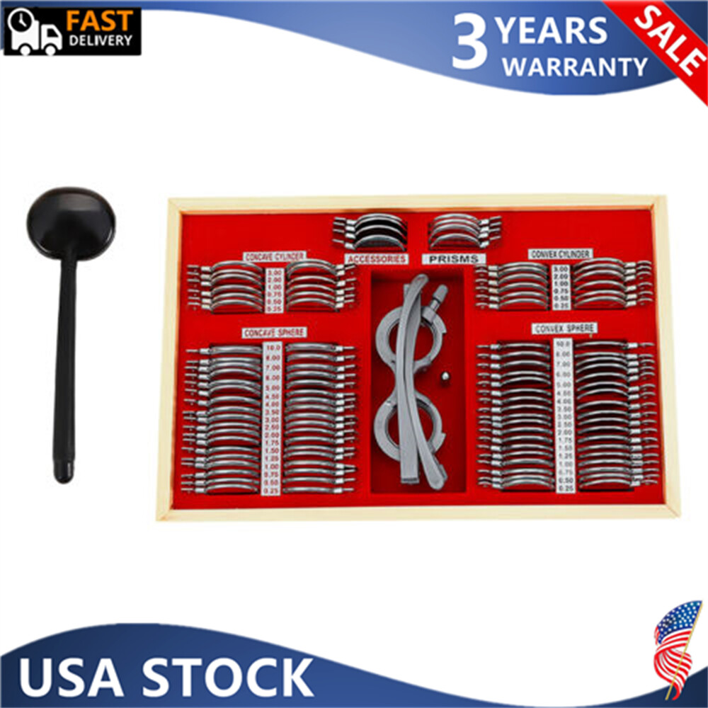 104 Pcs Trail Lens Set Optical Trial Lens Metal Optical Case Optometry Frame Rim